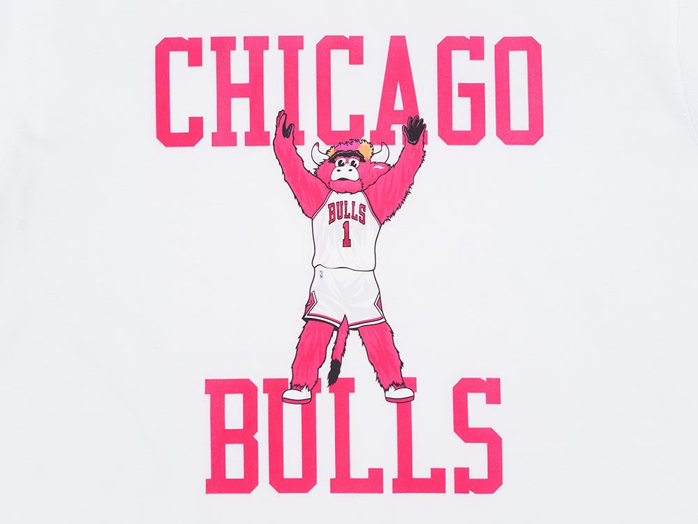 Benny The Bull Chicago Bulls NBA Mascot White Short Sleeve T-Shirt