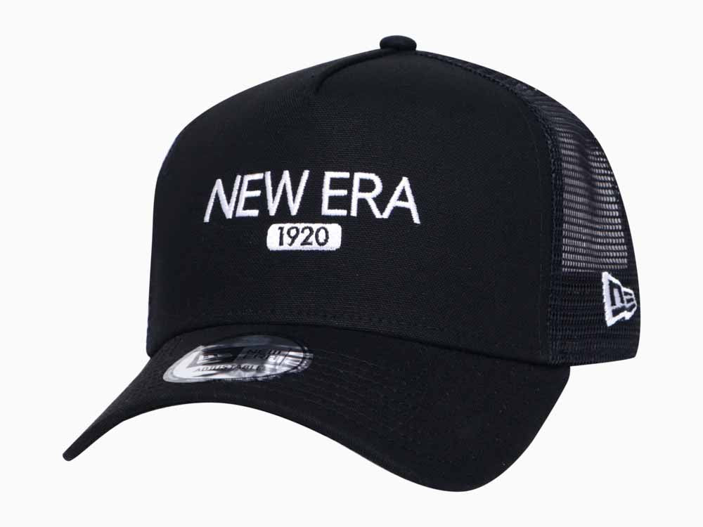 New Era 1920 Duck Canvas Black 9FORTY A-Frame Trucker Cap (ESSENTIAL)