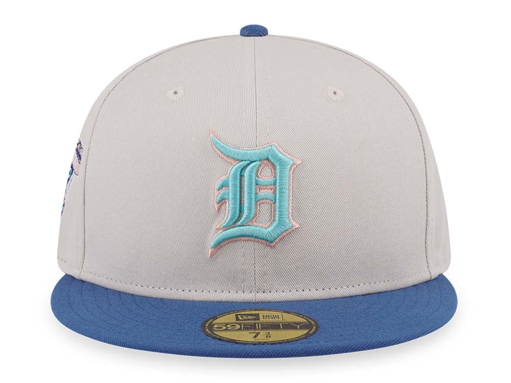 Detroit Tigers MLB Cooperstown Ocean Drive Blue Ivory 59FIFTY Fitted Cap