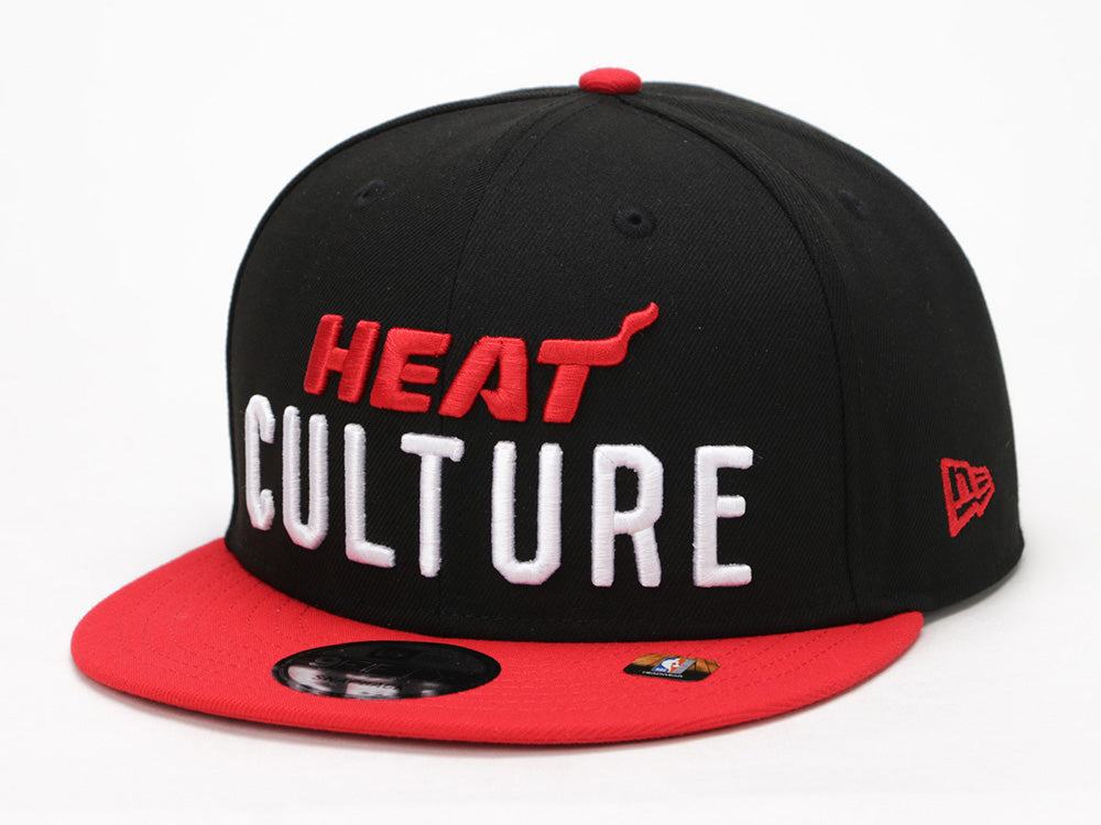 Miami Heat NBA City Series Red Black 9FIFTY Snapback Cap