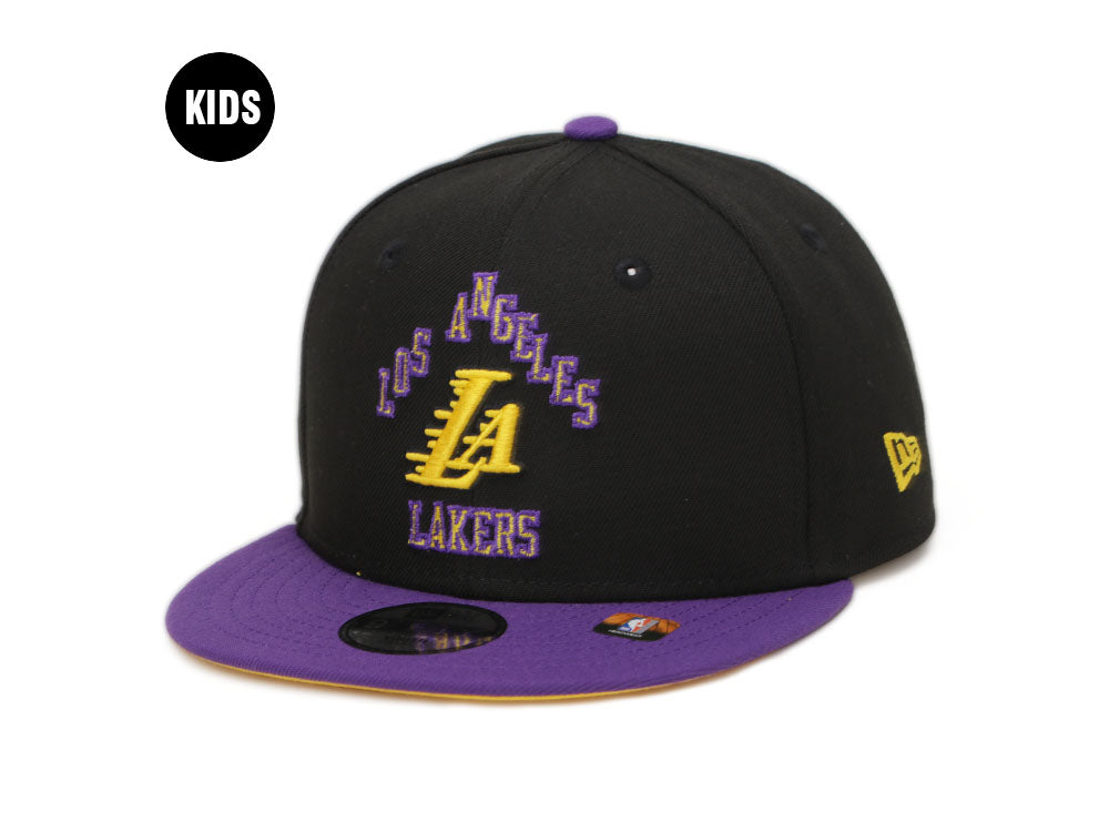 Los Angeles Lakers NBA City Series Purple Black 9FIFTY Youth Kids Cap