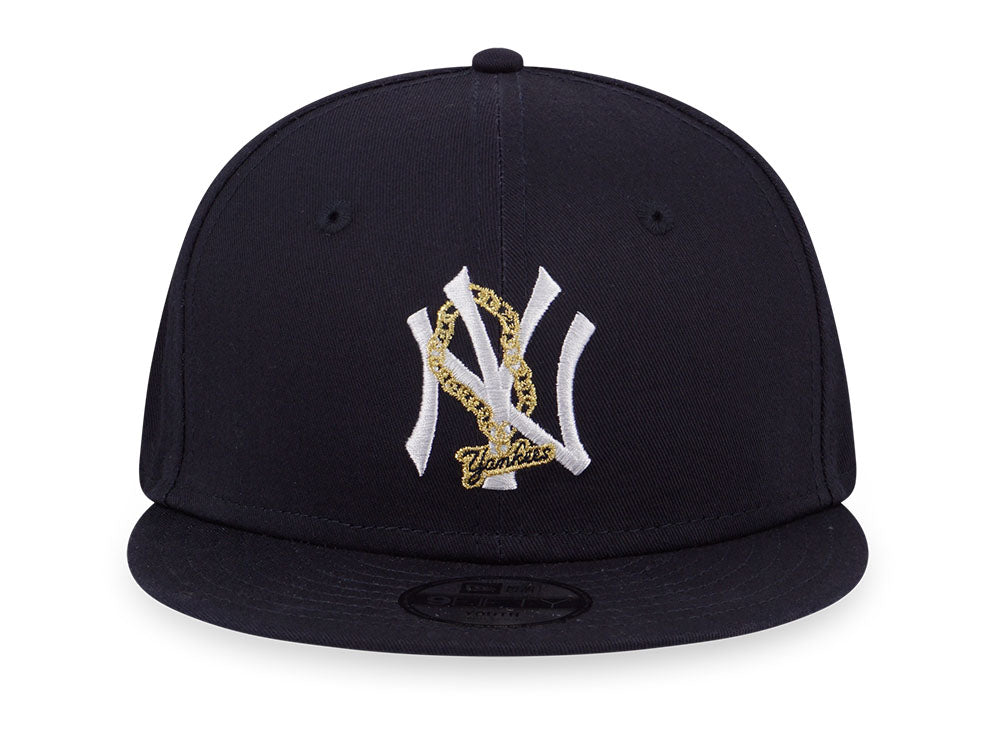 New York Yankees MLB Chain Navy 9FIFTY Youth Kids Cap