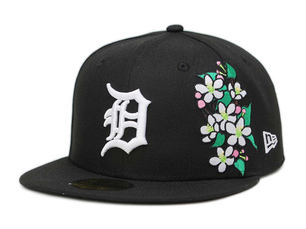 Detroit Tigers MLB State Flower Black 59FIFTY Fitted Cap