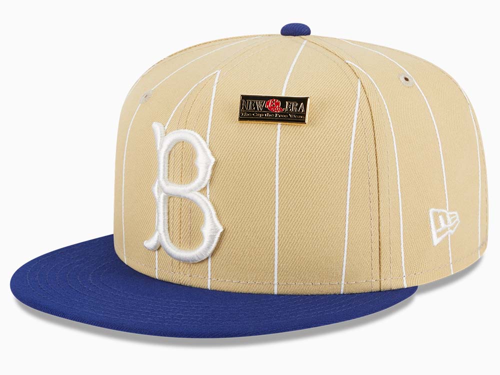 Brooklyn Dodgers MLB 59FIFTY DAY 2023 Dark Royal Vintage Gold Stripe 59FIFTY Fitted Cap