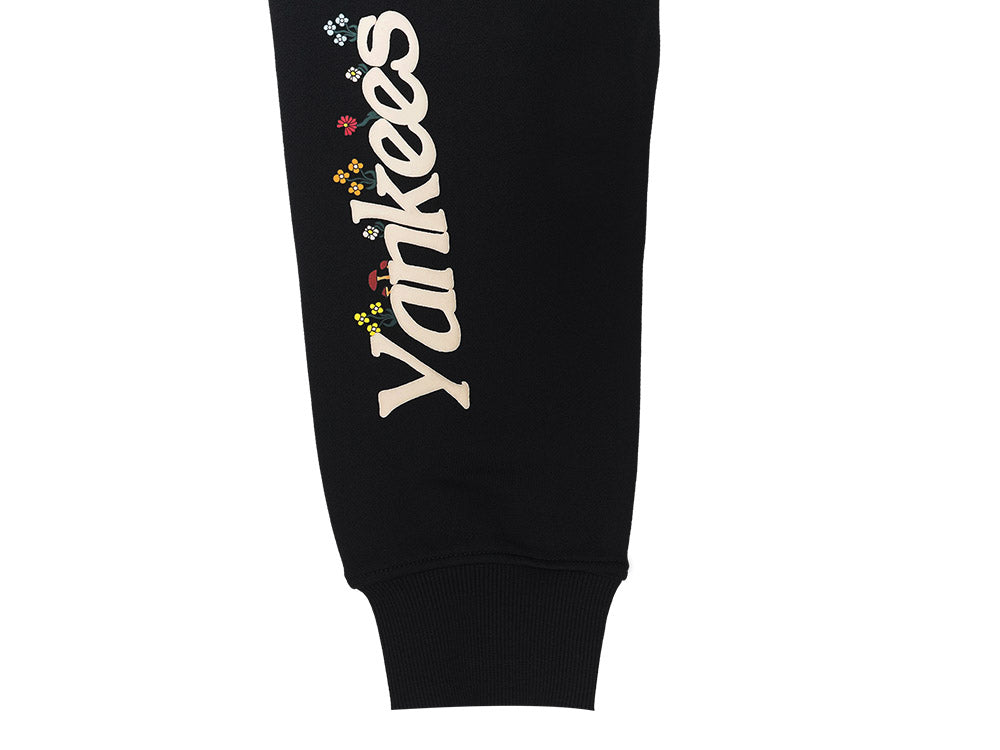 New York Yankees MLB Wild Floral Black Women Sweatpants