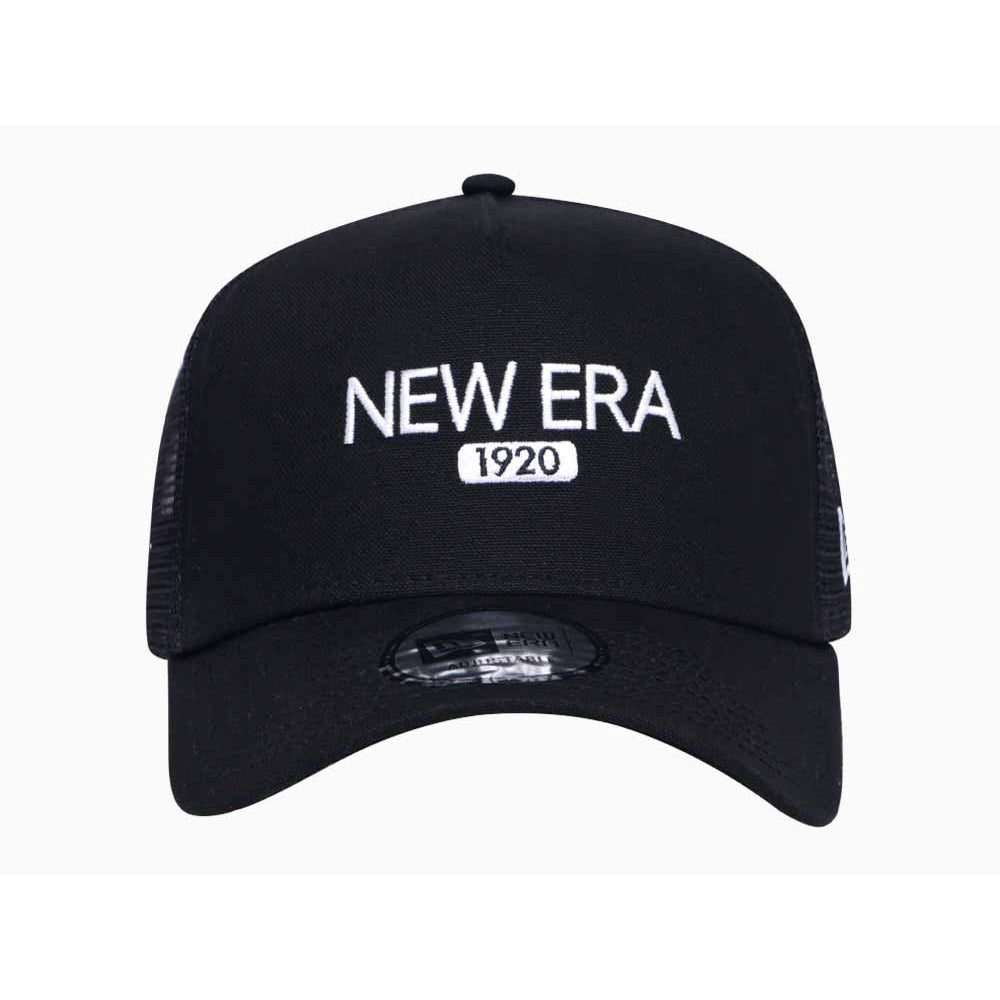 New Era 1920 Duck Canvas Black 9FORTY A-Frame Trucker Cap (ESSENTIAL)