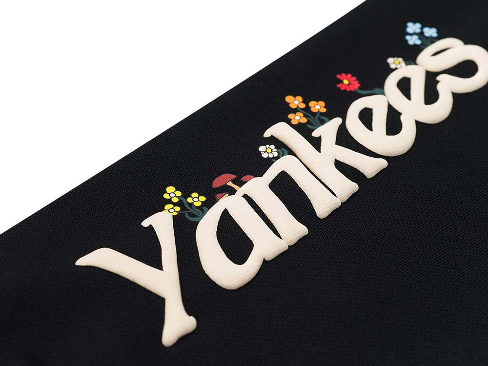 New York Yankees MLB Wild Floral Black Women Sweatpants