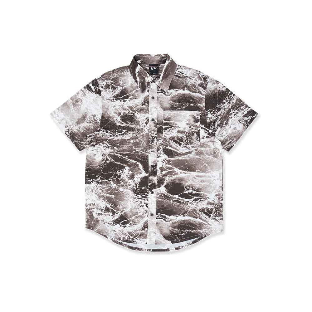 New Era Vacation Club Black Button Down Woven Shirt