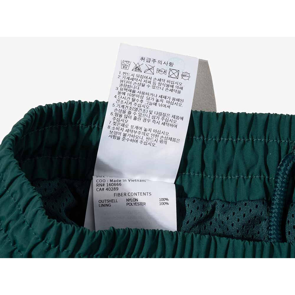 New Era Nylon Summer Dark Green Woven Shorts