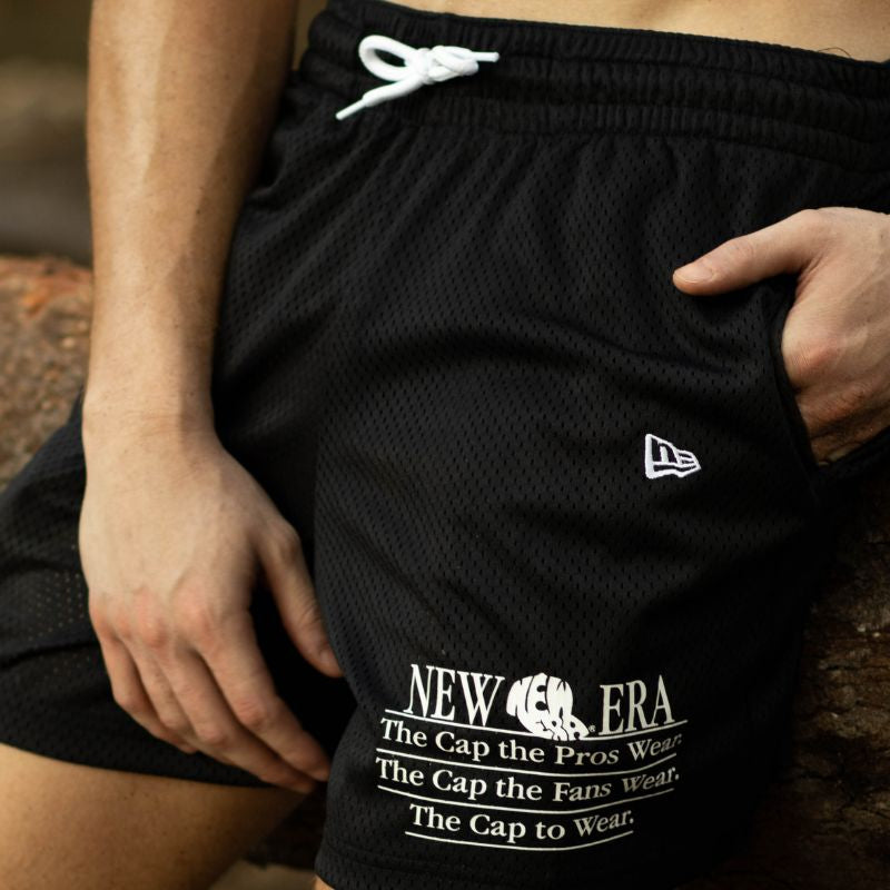 New Era Gray Mesh Swim Shorts