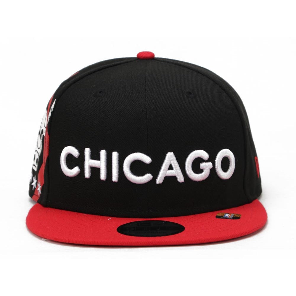 Chicago Bulls NBA City Series Red Black 9FIFTY Snapback Cap