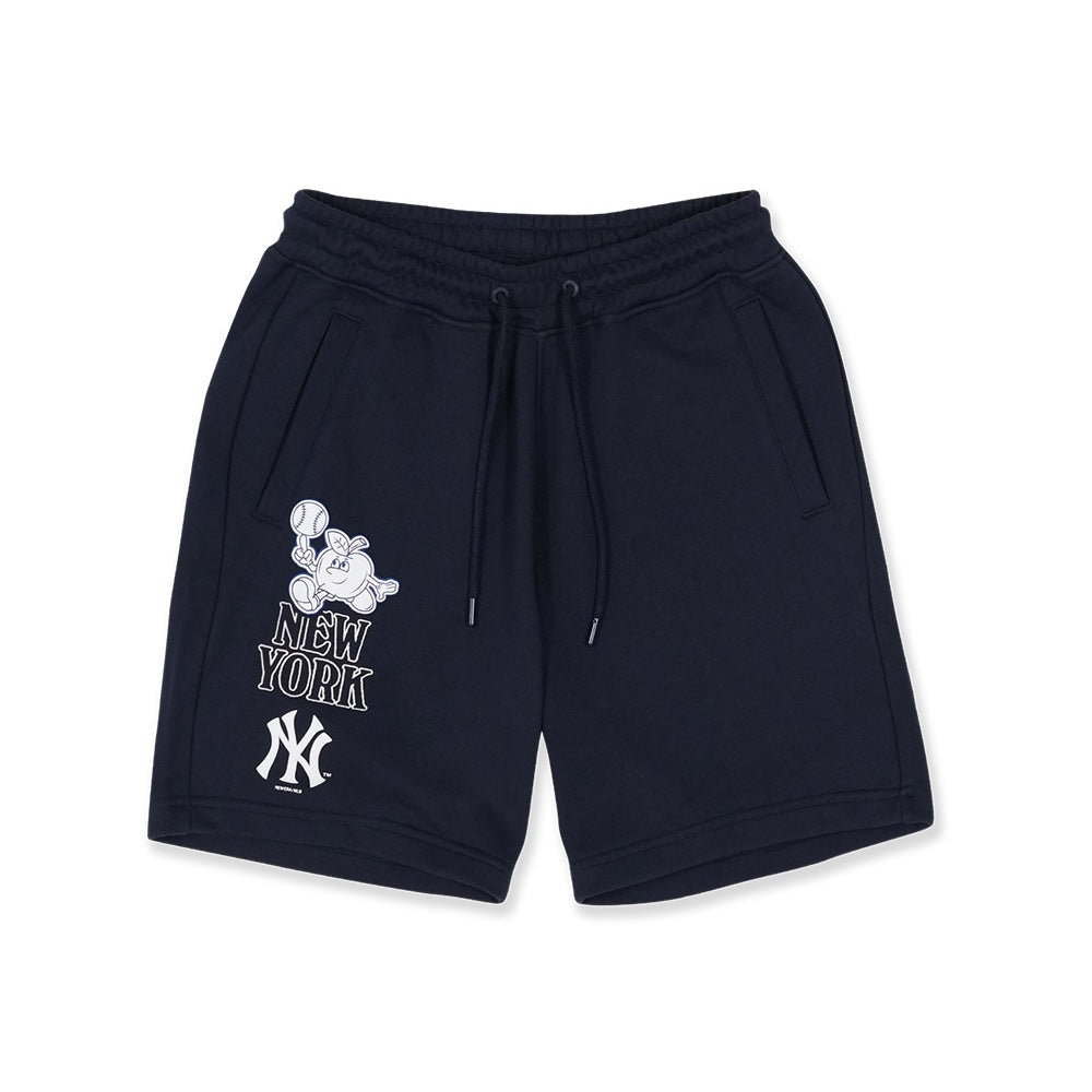 New York Yankees MLB City Vibe Cartoon Navy Knit Shorts