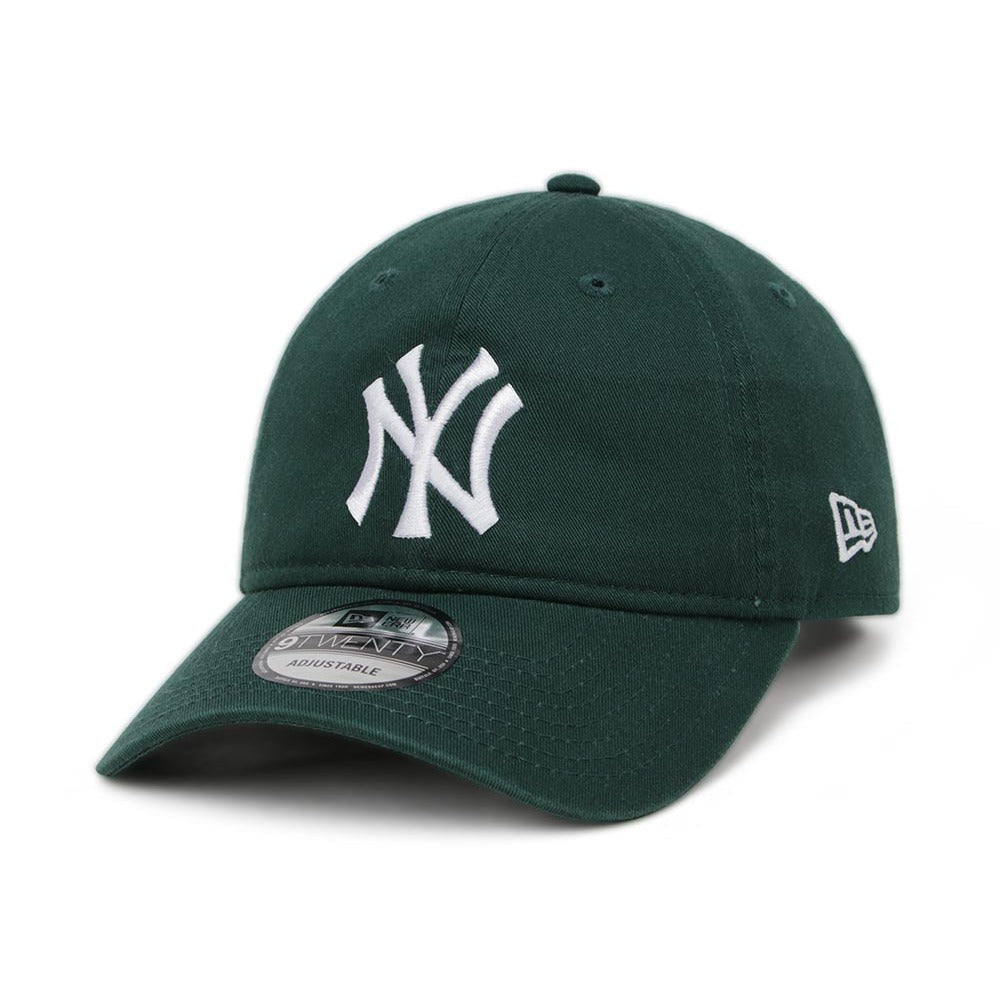 New York Yankees MLB Cross Strap Washed Dark Green 9TWENTY Adjustable Cap