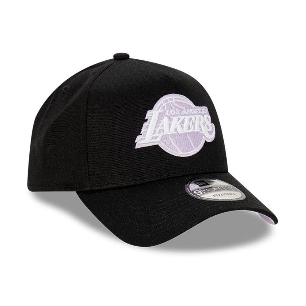 Los Angeles Lakers NBA Black Lilac Black 9FORTY A-Frame Adjustable Cap