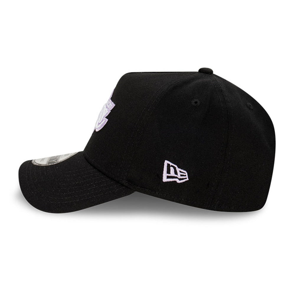 Los Angeles Lakers NBA Black Lilac Black 9FORTY A-Frame Adjustable Cap