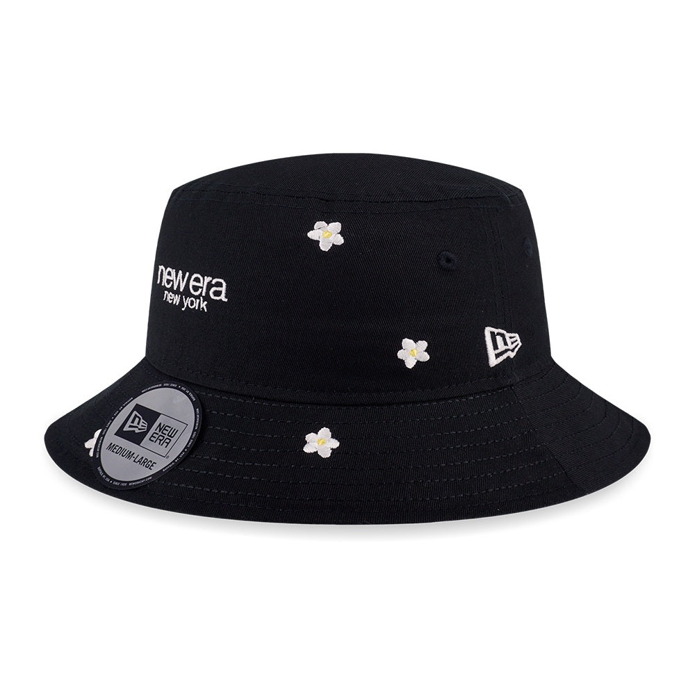 New Era Mini Floral Black Bucket hat