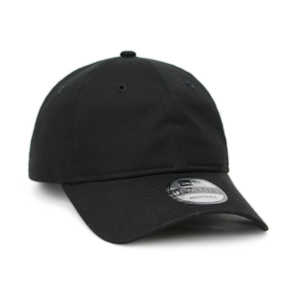 New Era Plain Black 9TWENTY Adjustable Cap (ESSENTIAL) – New