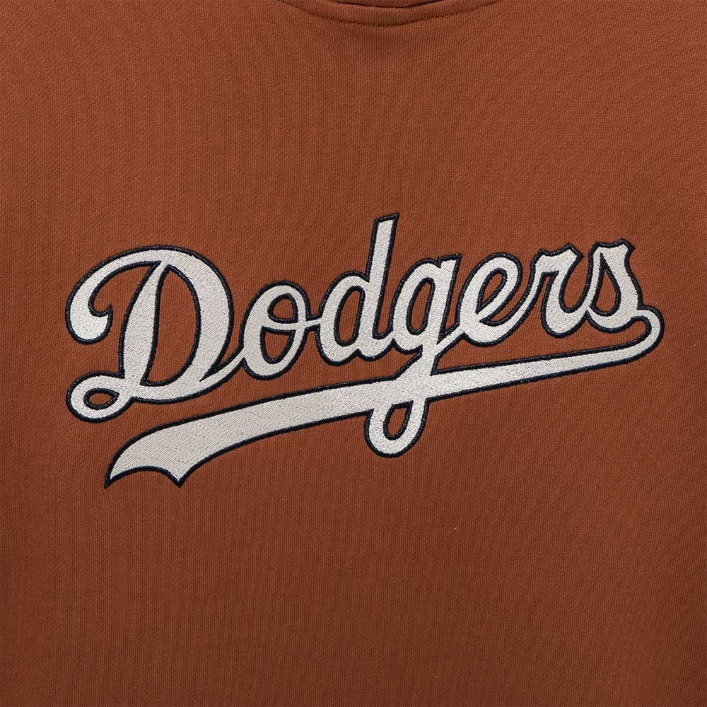 New Era Los Angeles Dodgers MLB Script Brown Hoodie